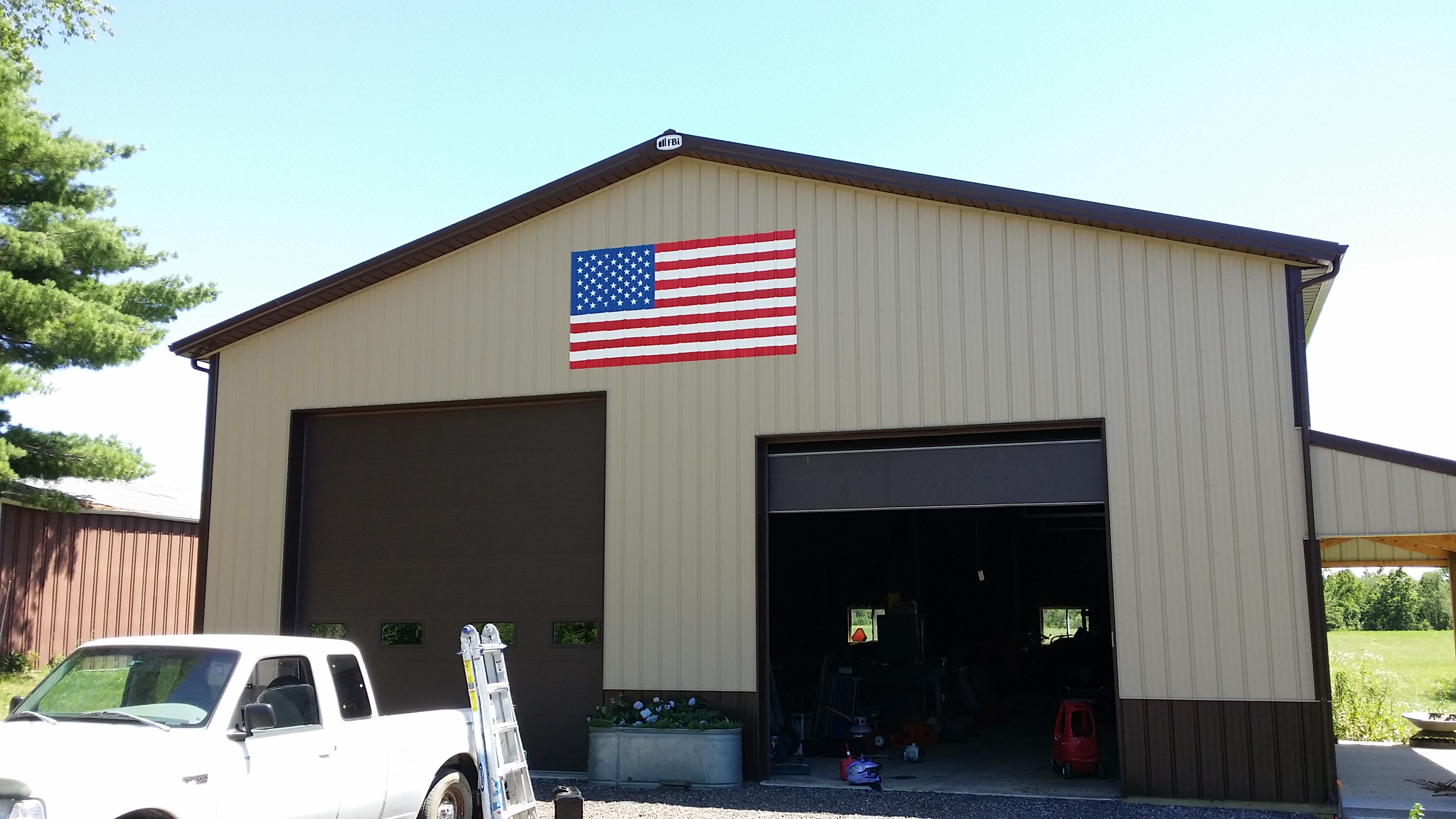 Pole Barn Flag Painting Free Sky Studios