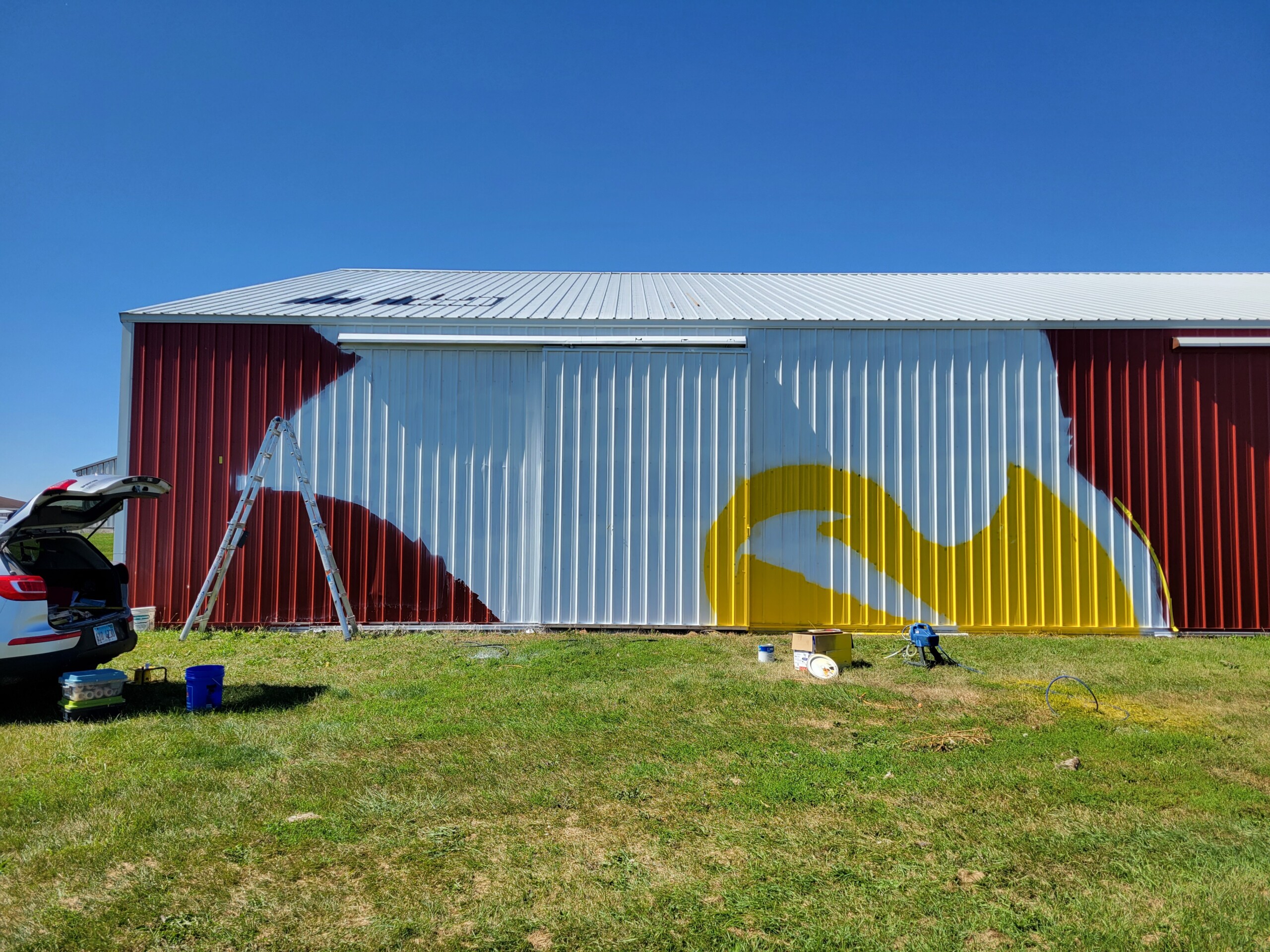 Illinois State University Farm Redbird Logo Painting