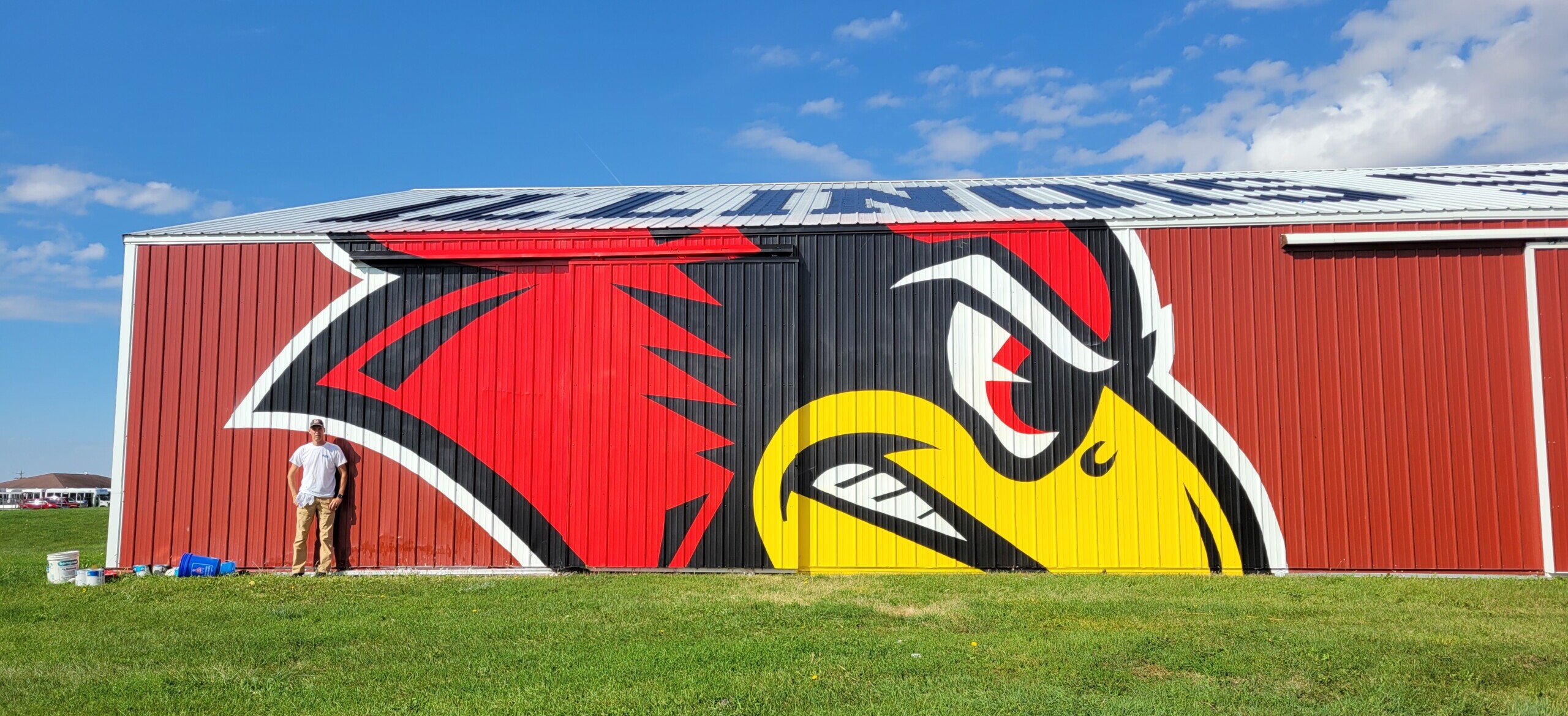 Illinois State University Farm Redbird Logo Painting