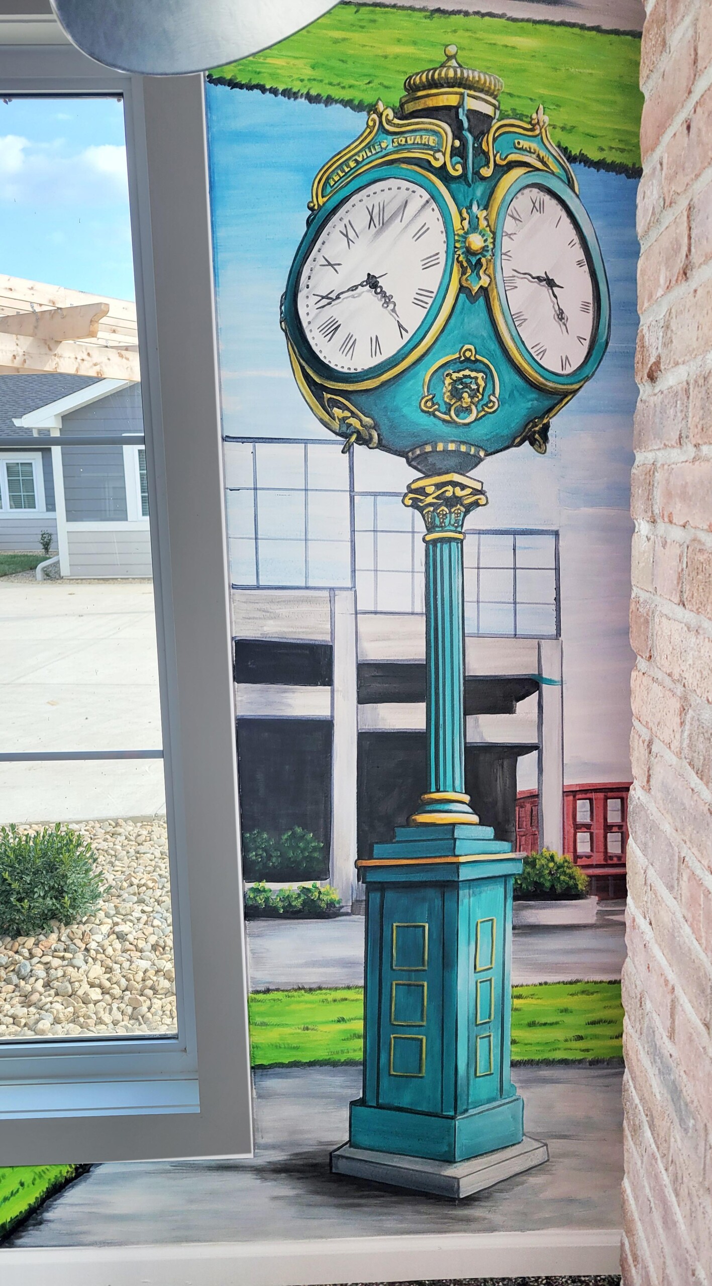 belleville illinois clock mural painting