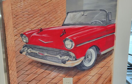 57 chevy mural painting