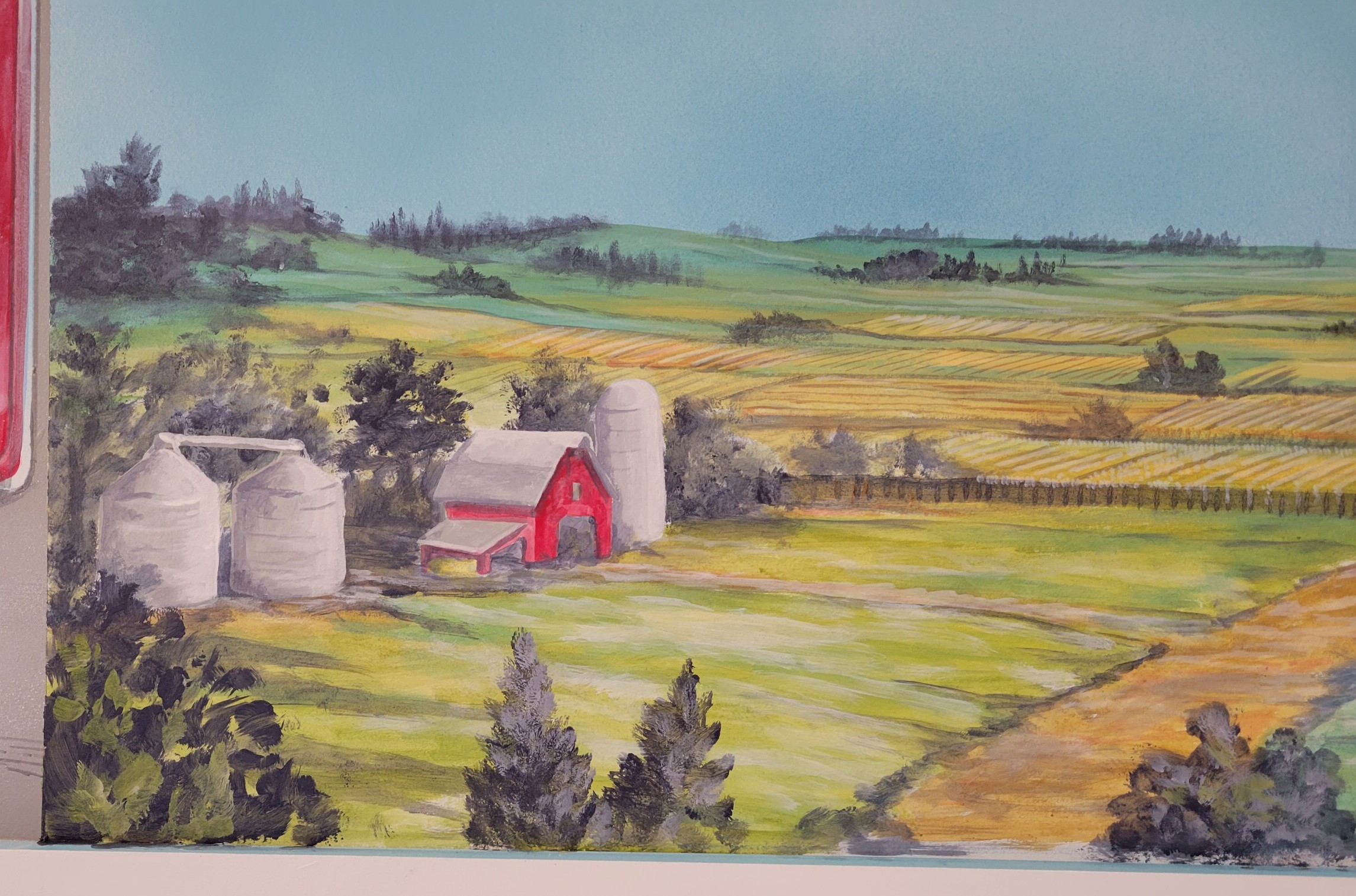 farm scene mural troy freeman