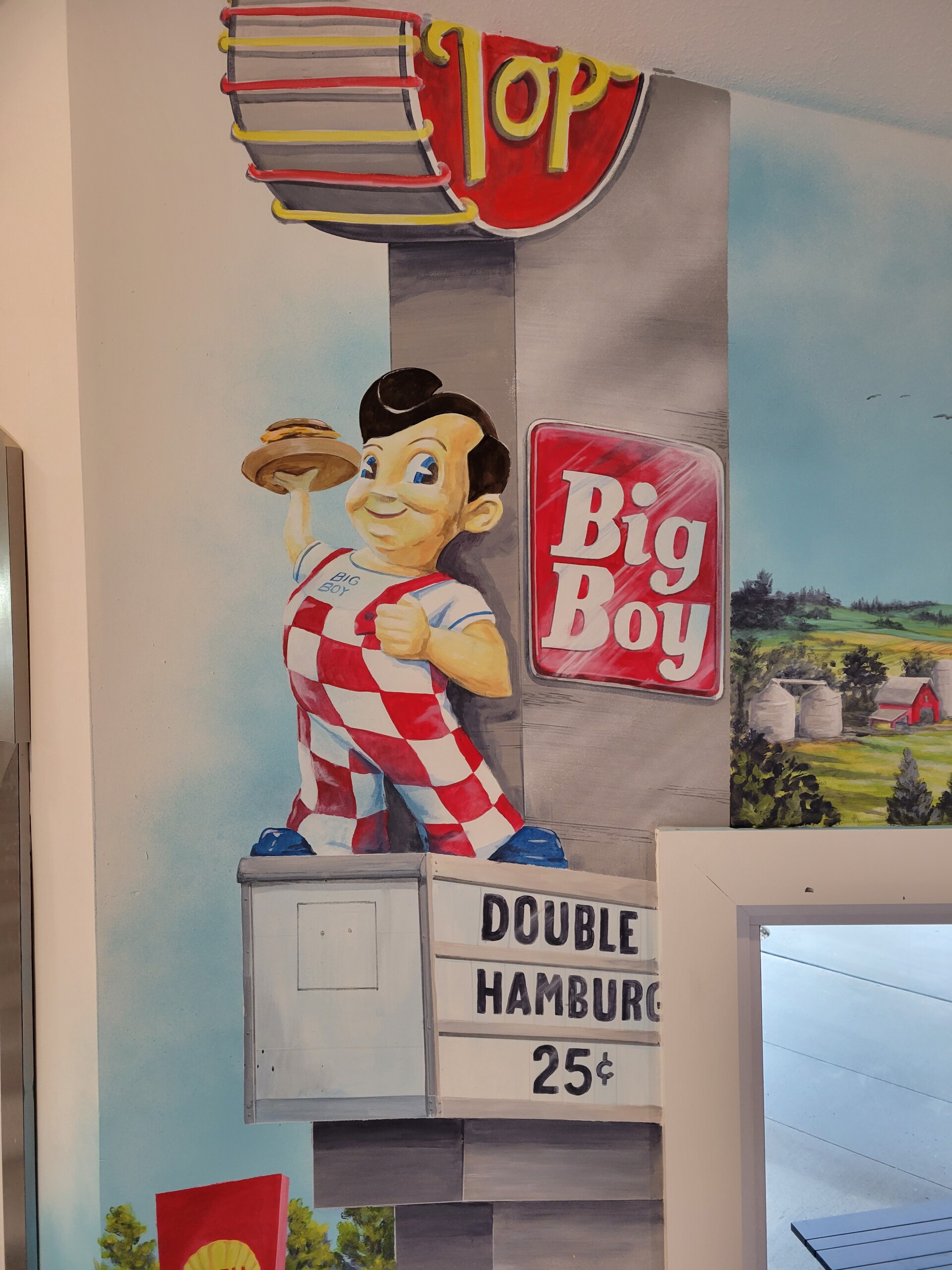 tops big boy springfield illinois mural painting