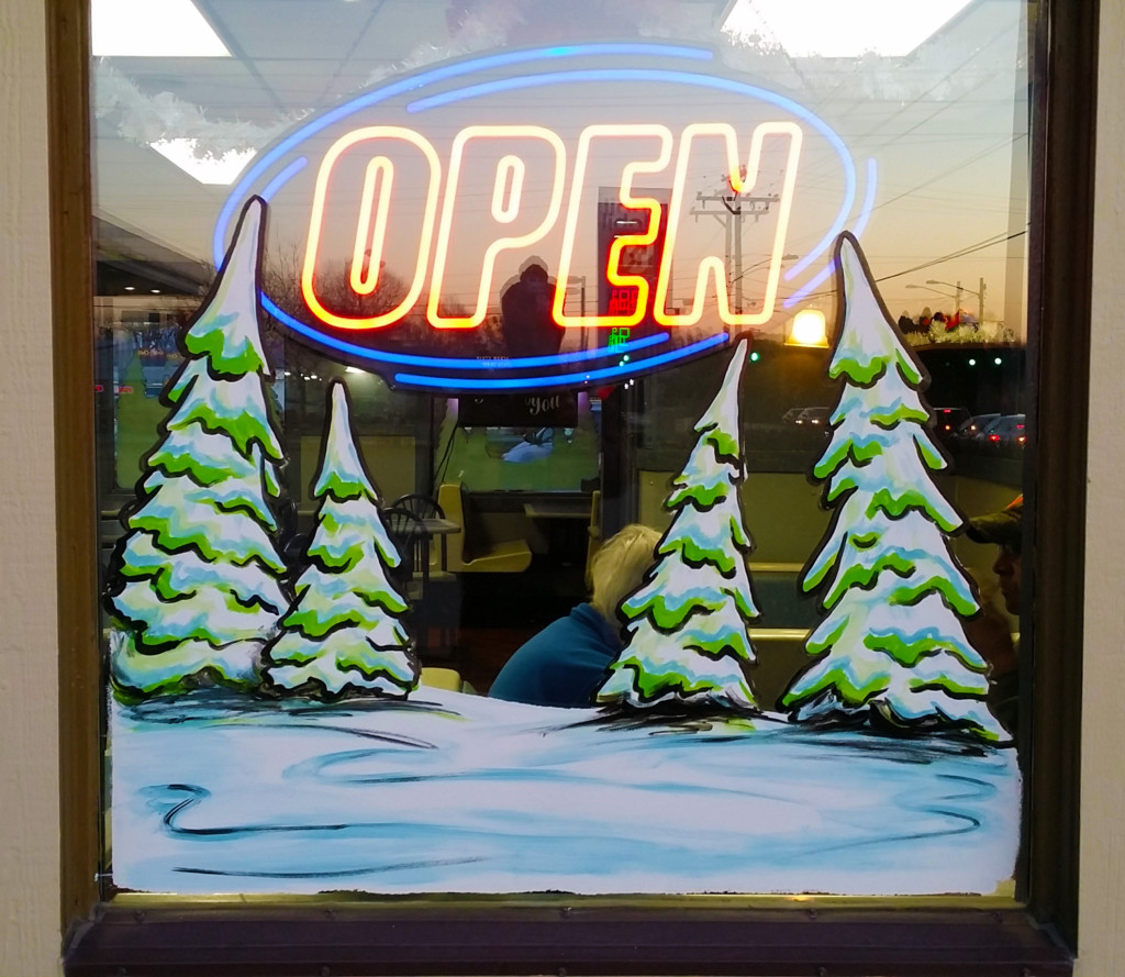 Winter Window Painting – Taco Gringo (North Grande) – Free Sky Studios