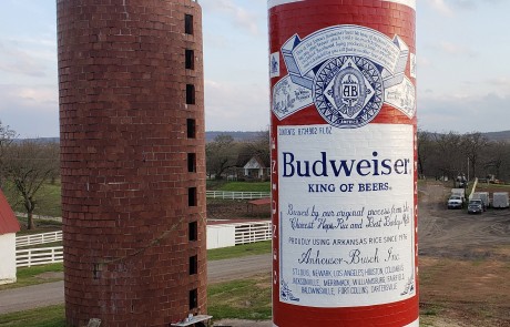 Budweiser silo sign painting fort smith arkansas