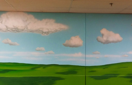 landscape mural painting