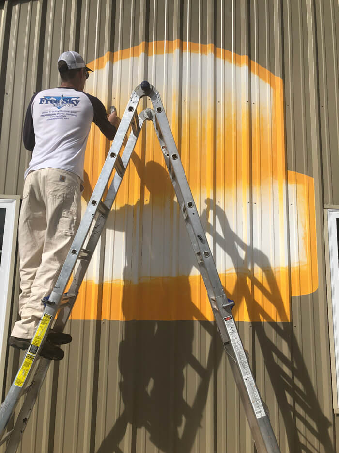 logopainting on metal in georgia