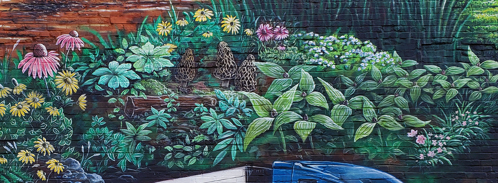 midwest foliage mural painting