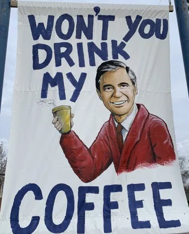 mr rogers grab a java banner