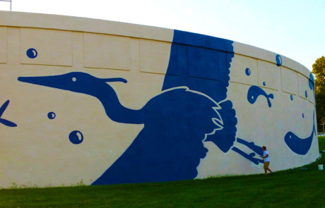 water tank mural painting